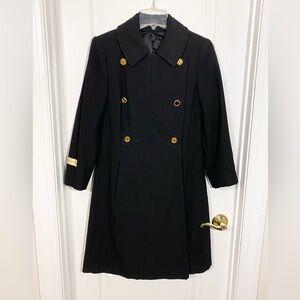 60s Youthcraft Wool Coat ILGWU UNION USA Made Vintage Black XS